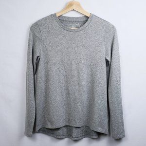 American Eagle Super Soft Long Sleeve Tee T-Shirt Stretch, Light Gray, Women XS